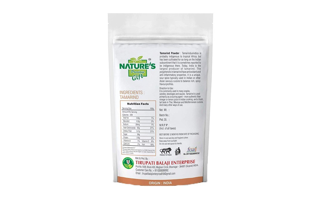 Nature's Gift Spray-Dried Tamarind Powder    Pack  500 grams